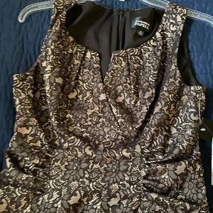 Classic dress. Black lace with gold underneath. Perfect for wedding etc
